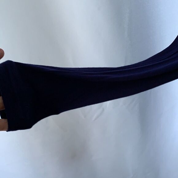 Jodifl Small navy blue tunic with white lace over sheer gray - Picture 7 of 10